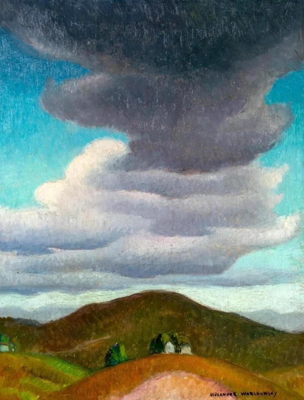 Alexander Warshawsky comparable auction result: alexander warshawsky oil storm over girard san fernando valley