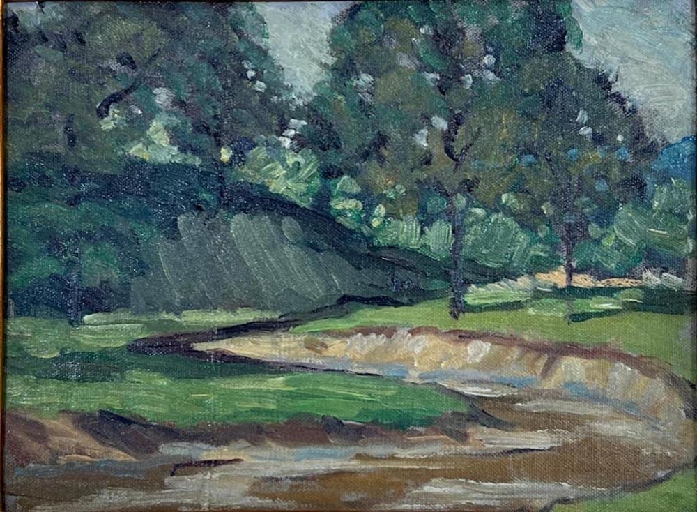 Carl Frederick Gaertner comparable auction result: carl frederick gaertner oil chagrin riverbed