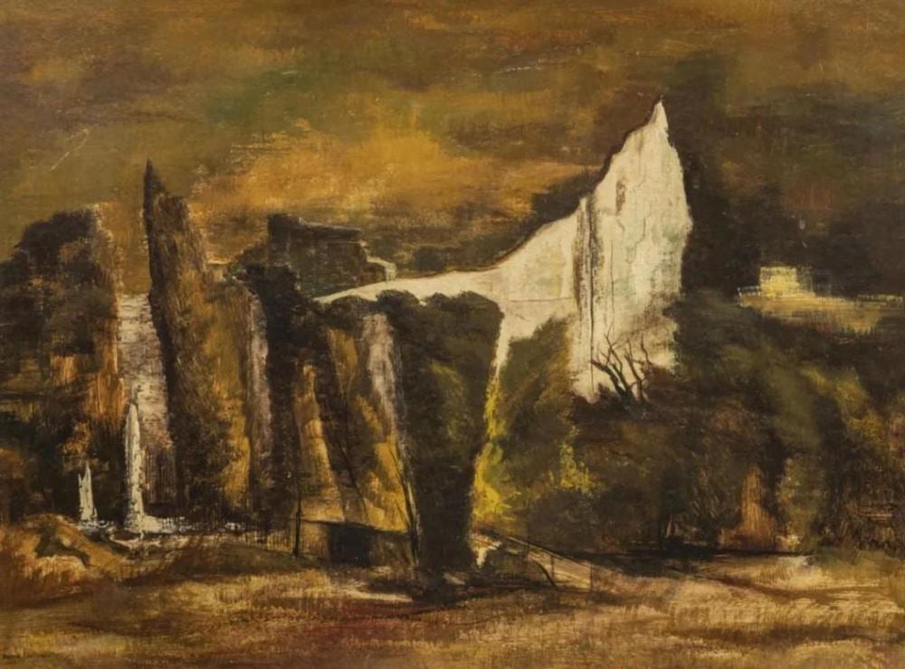 Raphael Gleitsmann comparable auction result: raphael gleitsmann oil landscape with ruins