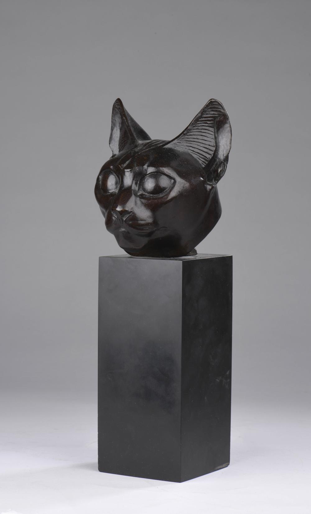 Charles Artus comparable auction result: charles artus 1897 1978 t te de chat gyptien