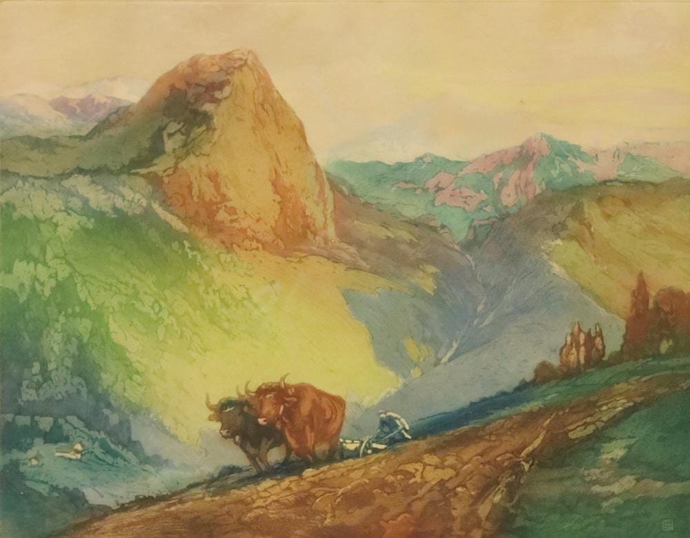 John Wesley Cotton comparable auction result: john wesley cotton 1868 1931 aquatint etching