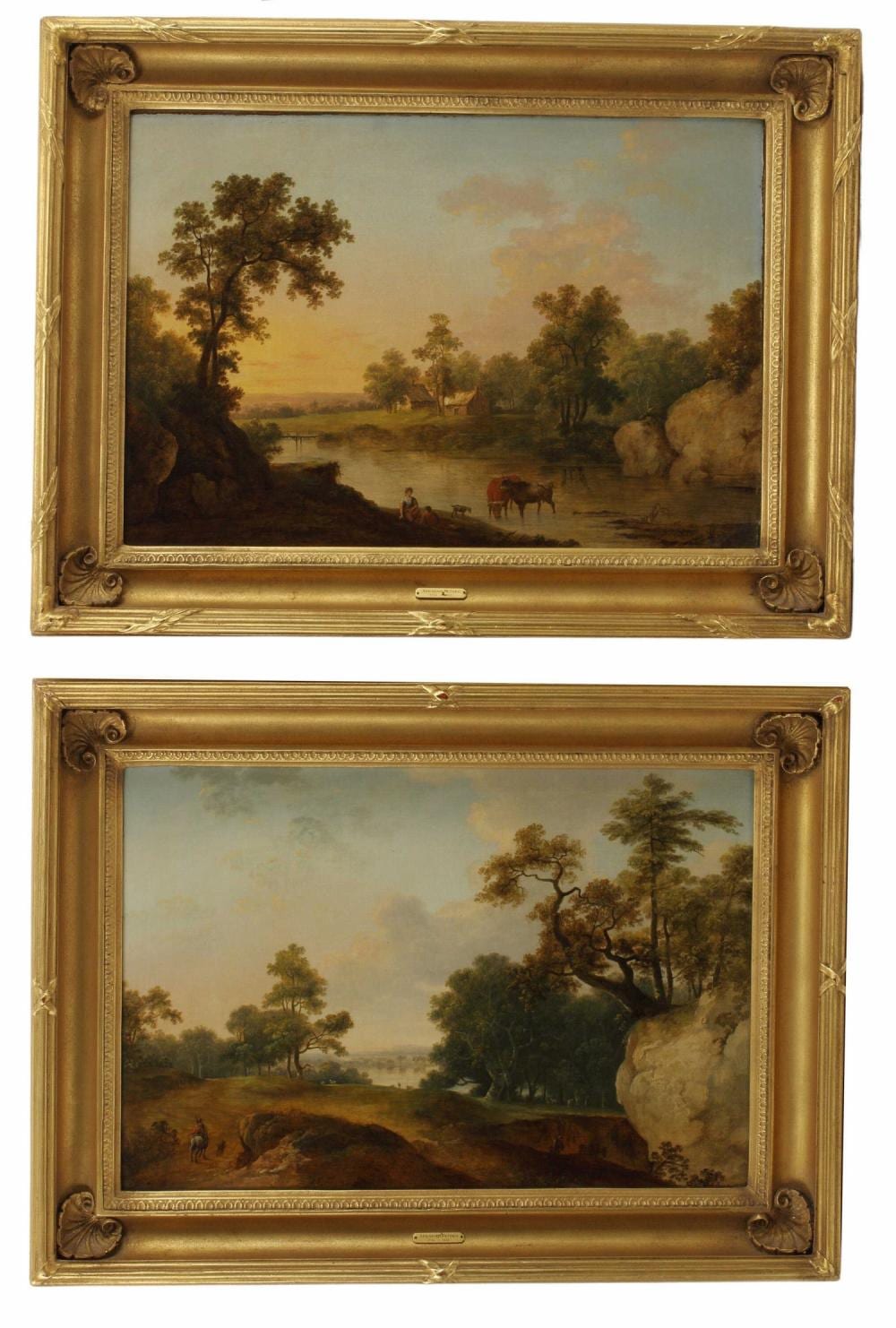 Abraham Pether comparable auction result: 2 abraham pether 1756 1812 landscape paintings