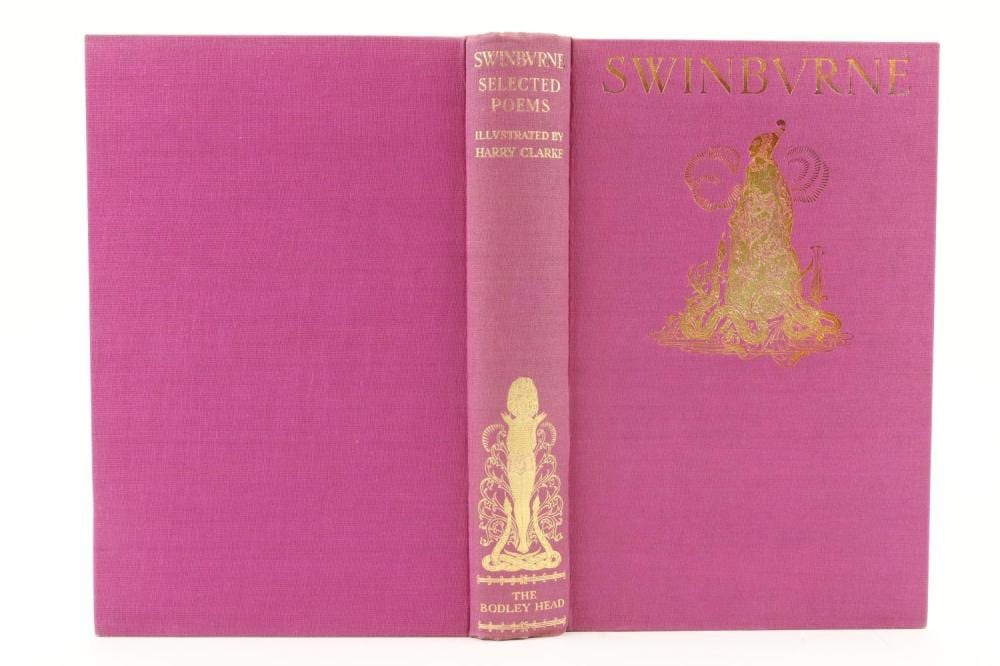 Harry Clarke comparable auction result: harry clarke illustrator selected poems of algernon charles swinburne with introduction by