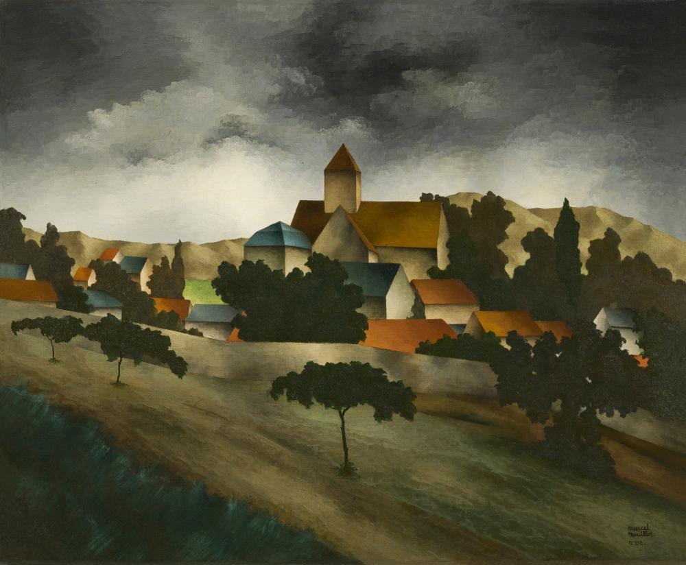Marcel Mouillot comparable auction result: landscape with houses