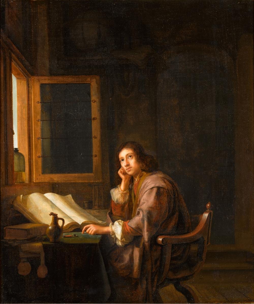 Pieter (1618) Verelst comparable auction result: a scholar in his study