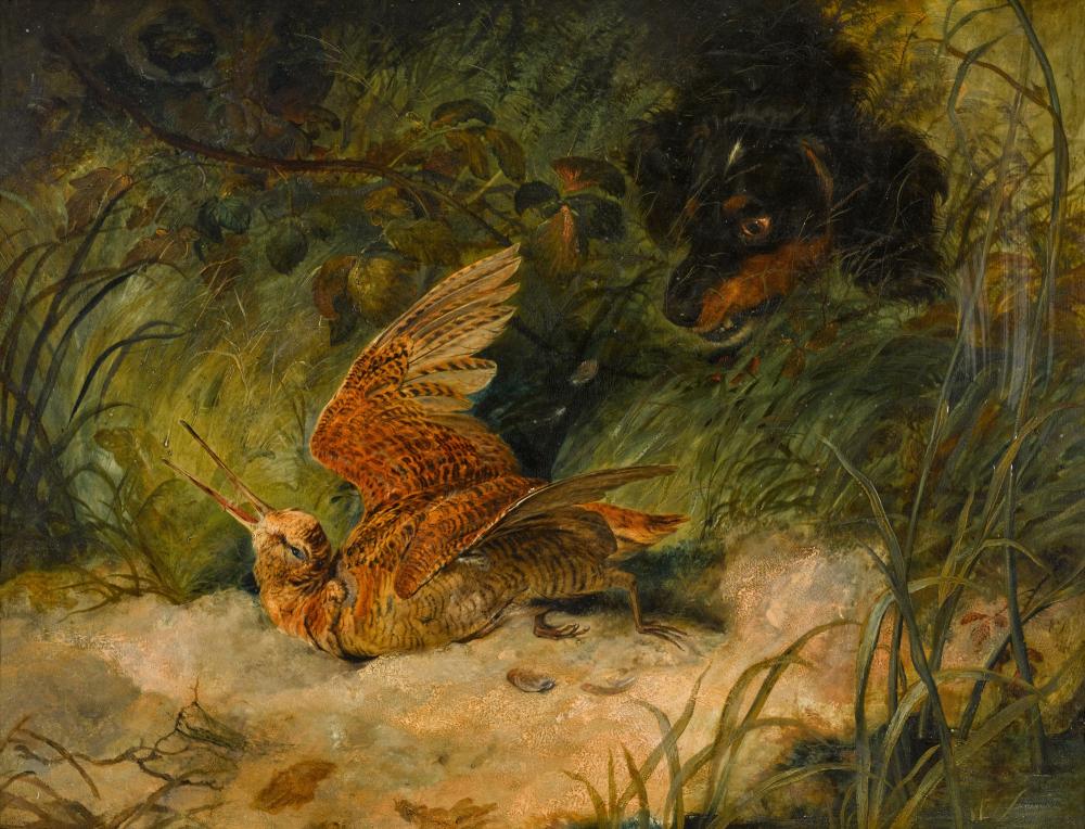 Edwin Landseer comparable auction result: a spaniel retrieving a woodcock