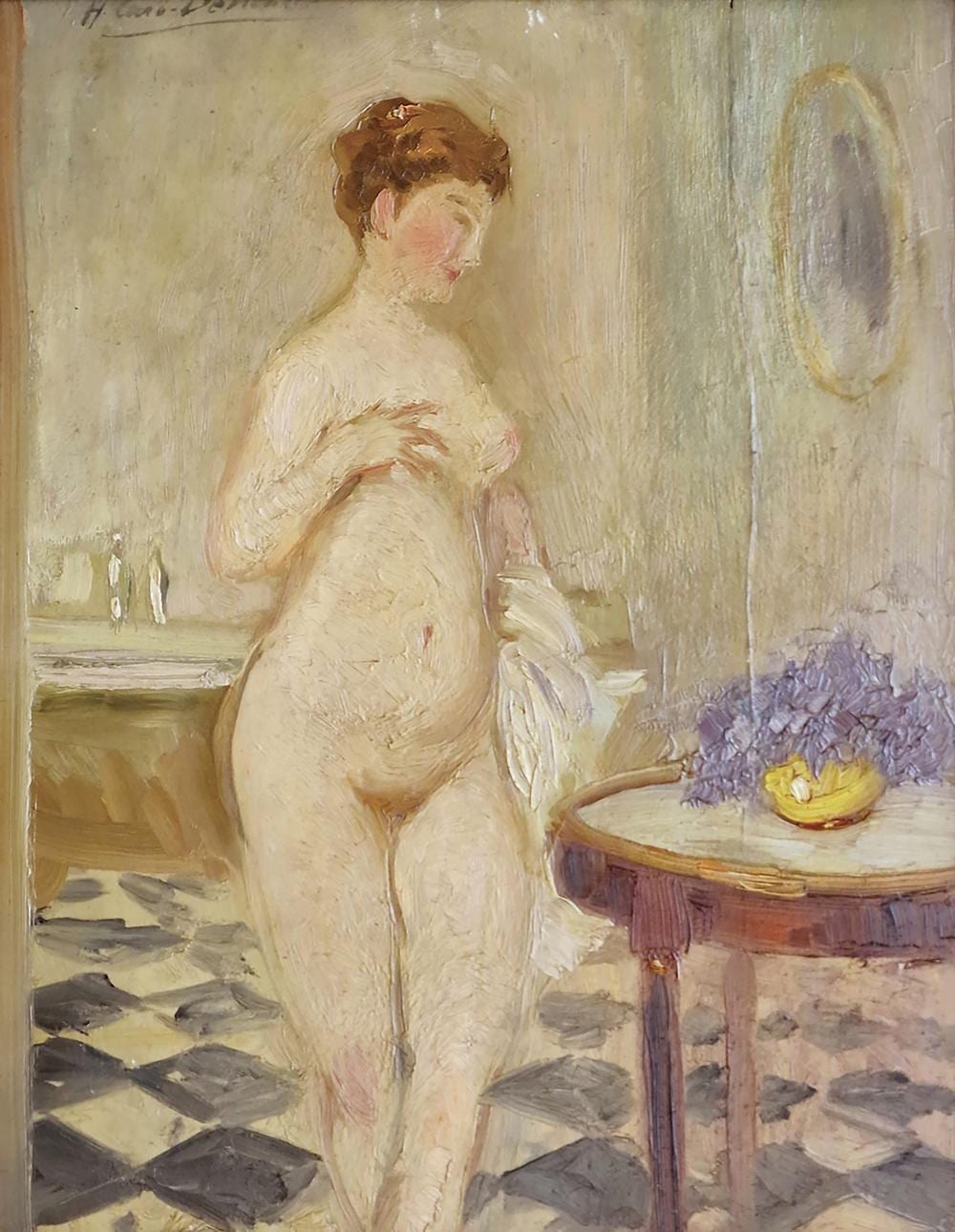 Henry Caro-Delvaille comparable auction result: henry caro delvaille 1876 1926 nu la toilette ca 1900
