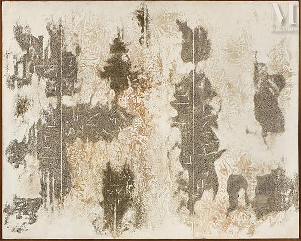 Mohsen Vaziri comparable auction result: mohsen vaziri moghaddam iran 1924 2018 composition abstraite sable