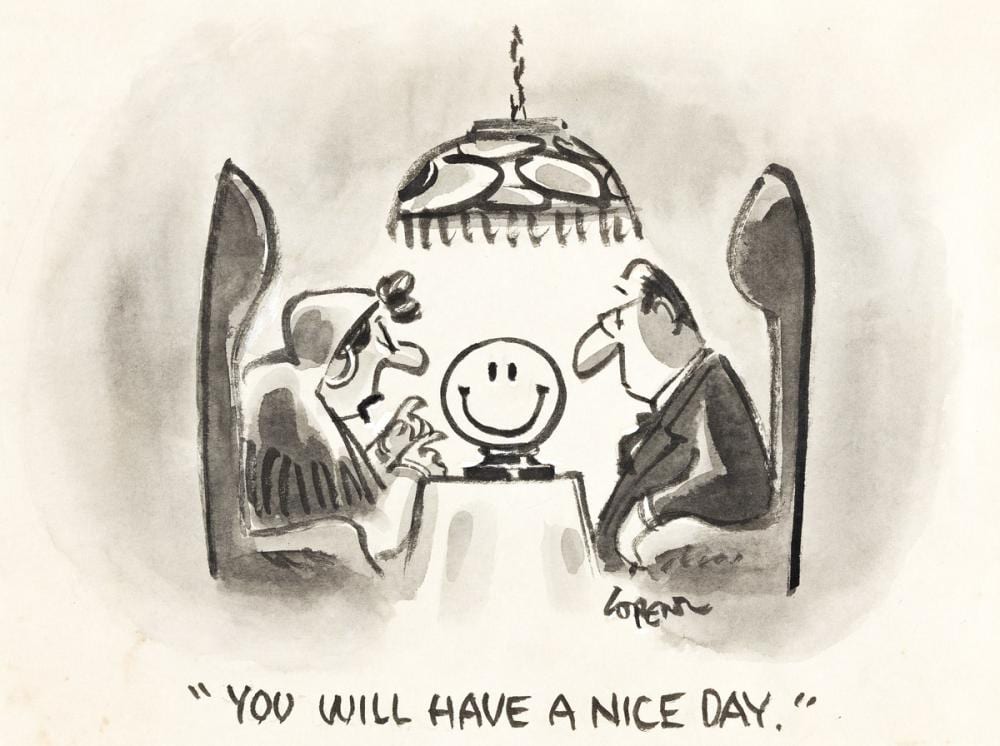 lee lorenz 1933 the new yorker you will have a nice day · Swann Auction Galleries · 2022-12-15 Lee Lorenz comparable auction result: lee lorenz 1933 the new yorker you will have a nice day
