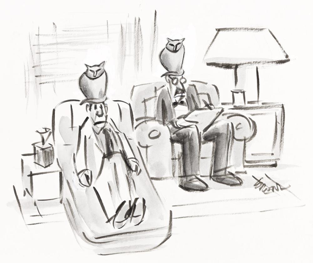 lee lorenz 1933 the new yorker so what seems to be the problem · Swann Auction Galleries · 2022-12-15 Lee Lorenz comparable auction result: lee lorenz 1933 the new yorker so what seems to be the problem