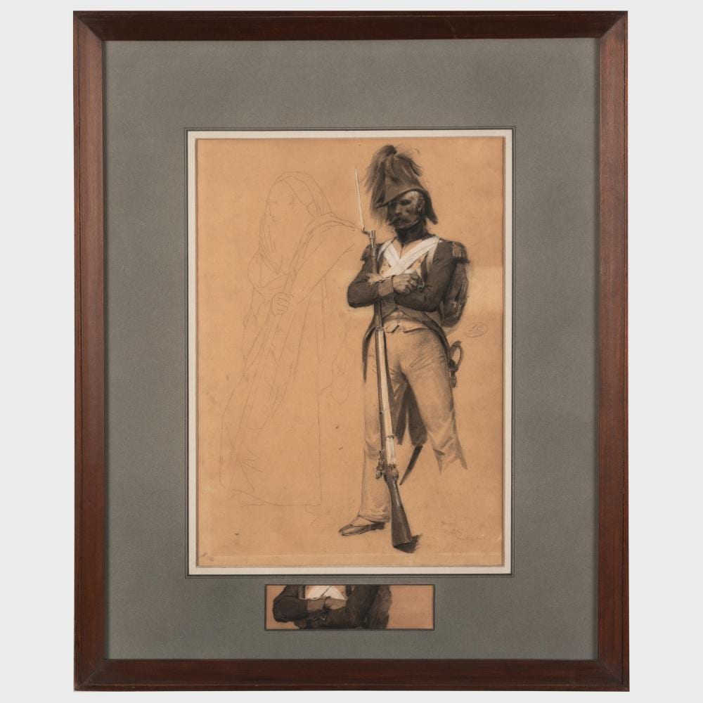 l on cogniet 1794 1880 study of a soldier · STAIR · 2022-12-07 Léon Cogniet comparable auction result: l on cogniet 1794 1880 study of a soldier