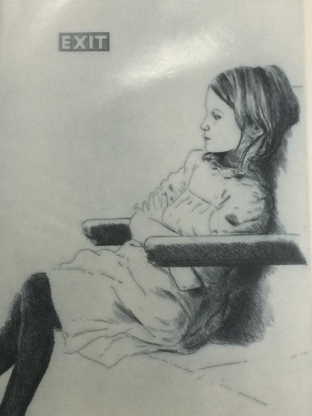 Adrian George comparable auction result: adrian george lithograph on embossed arches paper seated girl titled cinema signed in pencil on m