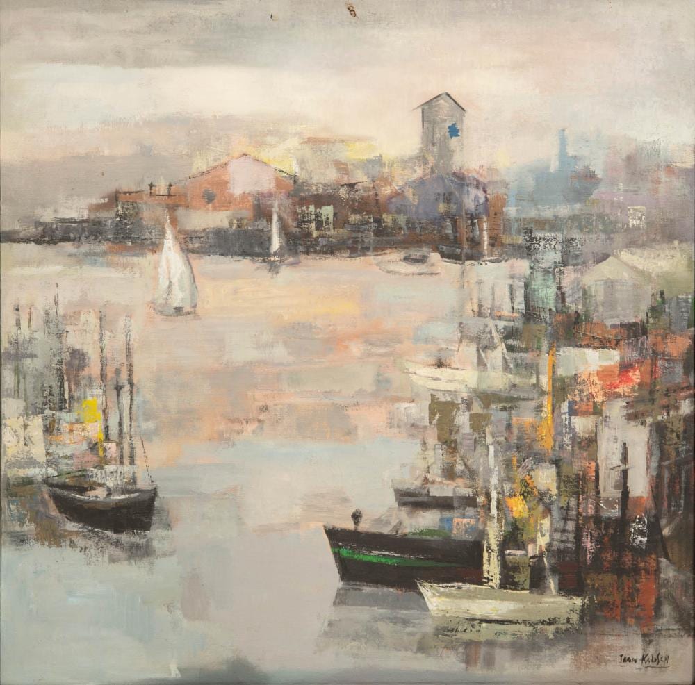 Jean Kalisch comparable auction result: jean kalisch american 20th century harbor scene