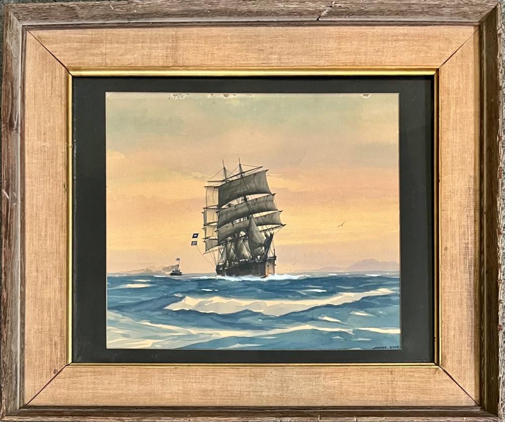 Hunter Wood comparable auction result: hunter wood american 1908 1948 american clipper ship