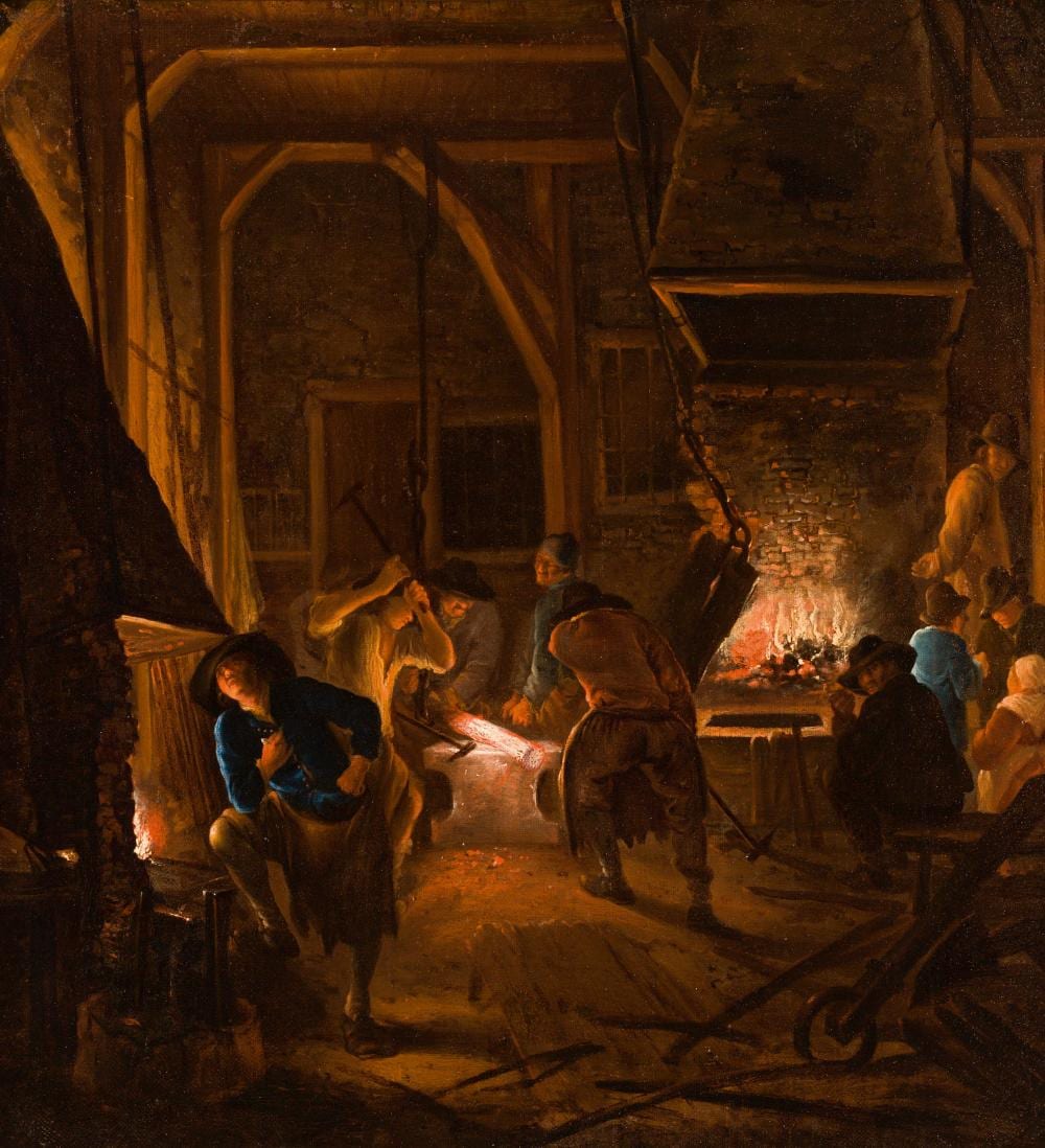 Gerrit Lundens comparable auction result: attributed to gerrit lundens the iron forge