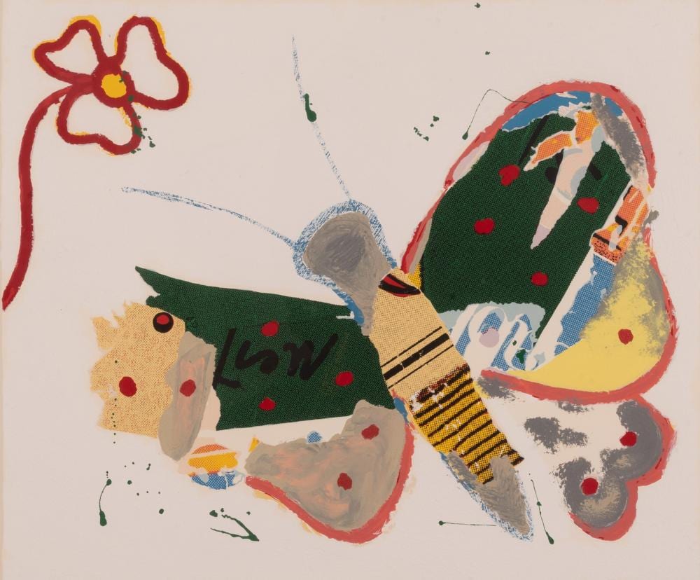 Giorgio Chiesi comparable auction result: giorgio chiesi reggio emilia 1941 farfalla serigrafia materica cm 70x80 con cornice cm 77x87