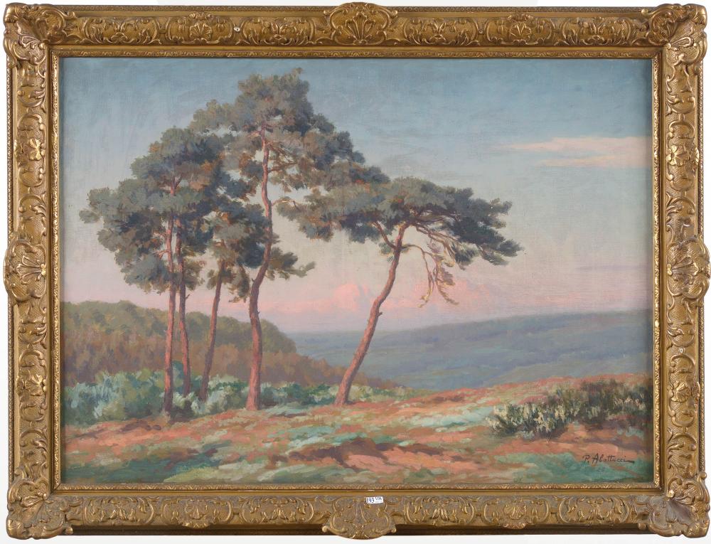 Pierre-Jean Abattucci comparable auction result: huile sur toile paysage de tourneppe dans le brab