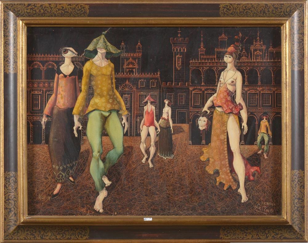 Christian LeMoult comparable auction result: huile sur panneau nocturne v nitien sign en ba