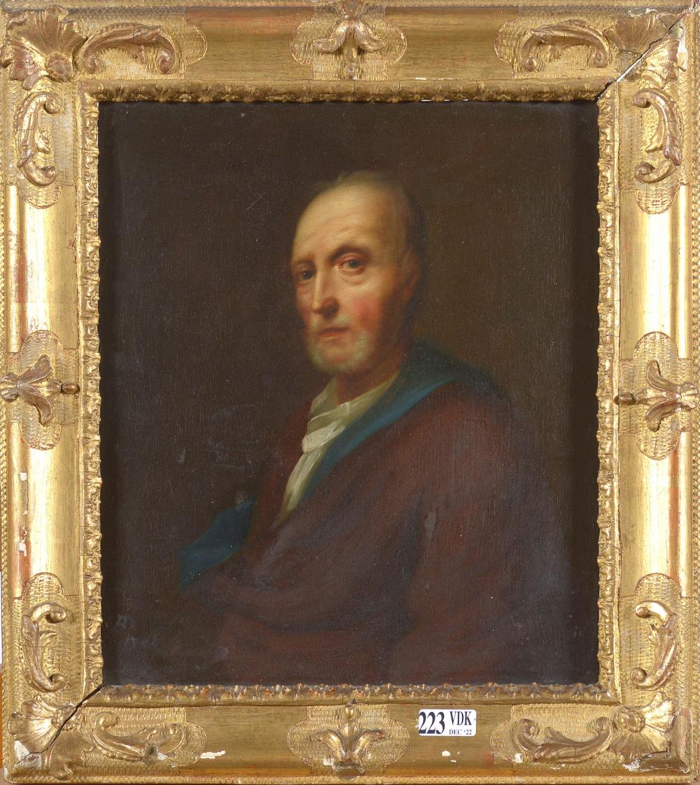 Balthasar (1685) Denner comparable auction result: huile sur panneau de ch ne portrait de notable