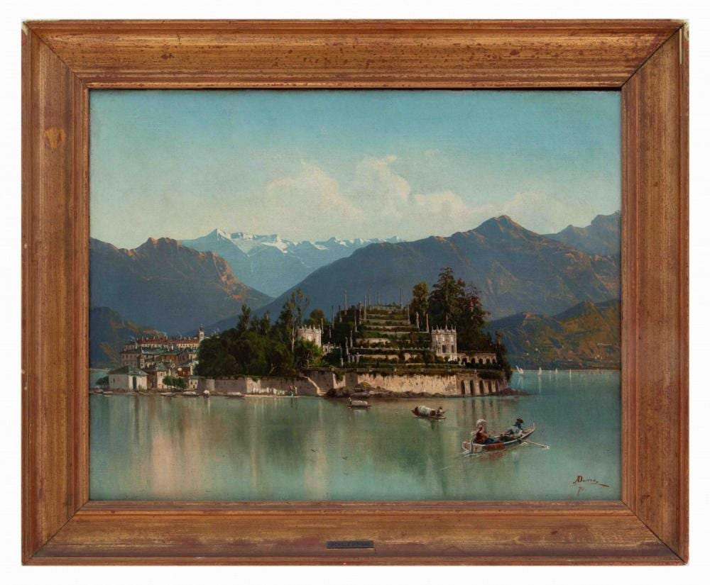 Achille Dovera comparable auction result: achille dovera isola bella lake maggiore