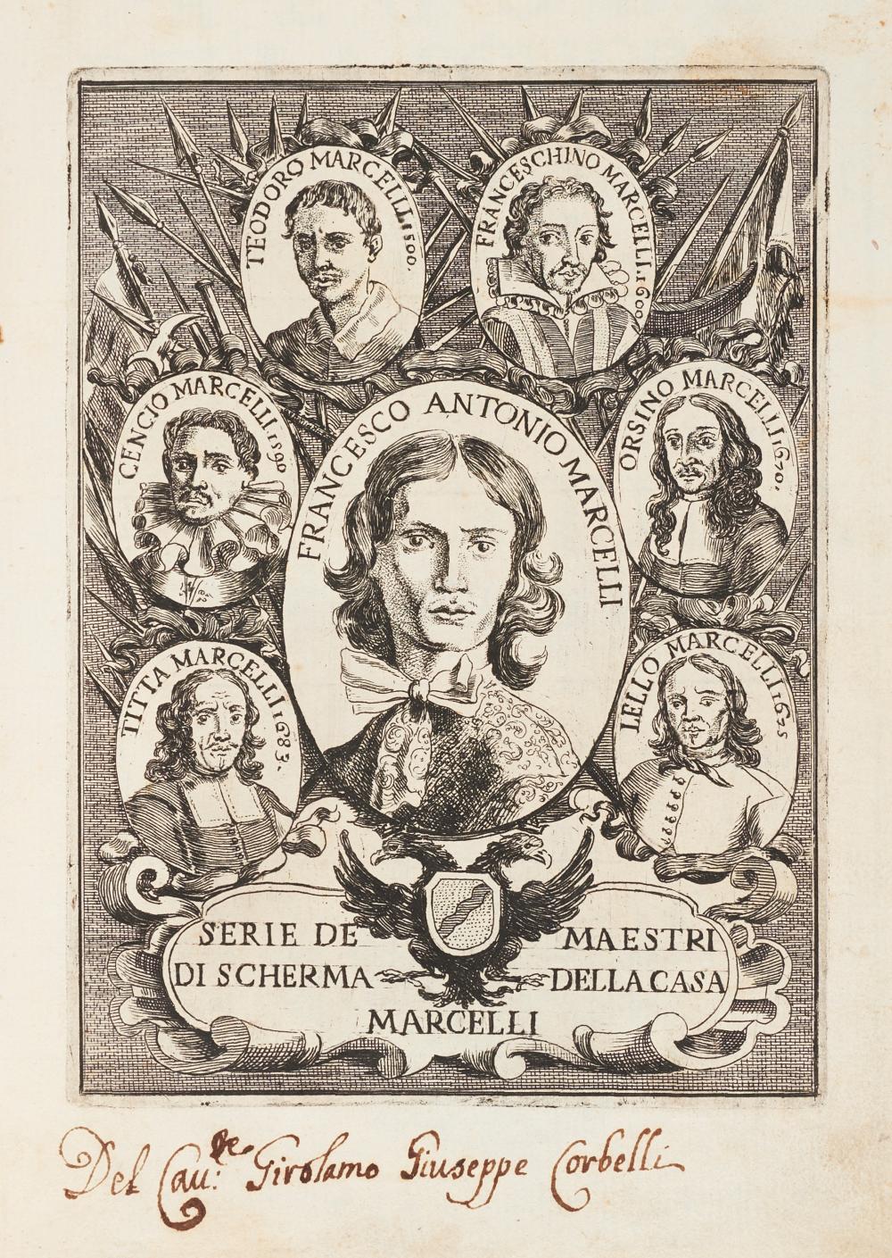 Marcellus Coffermans comparable auction result: marcelli francesco antonio regole della scherma insegnate da lelio e titta marcelli scritte da francesco antonio marcelli figlio