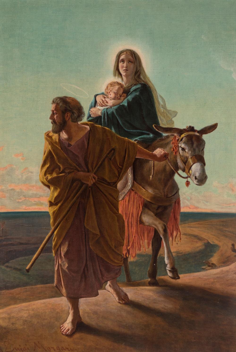 Luigi Morgari comparable auction result: luigi morgari italy 1857 1935 holy family oil on canvas signed in the lower left corner