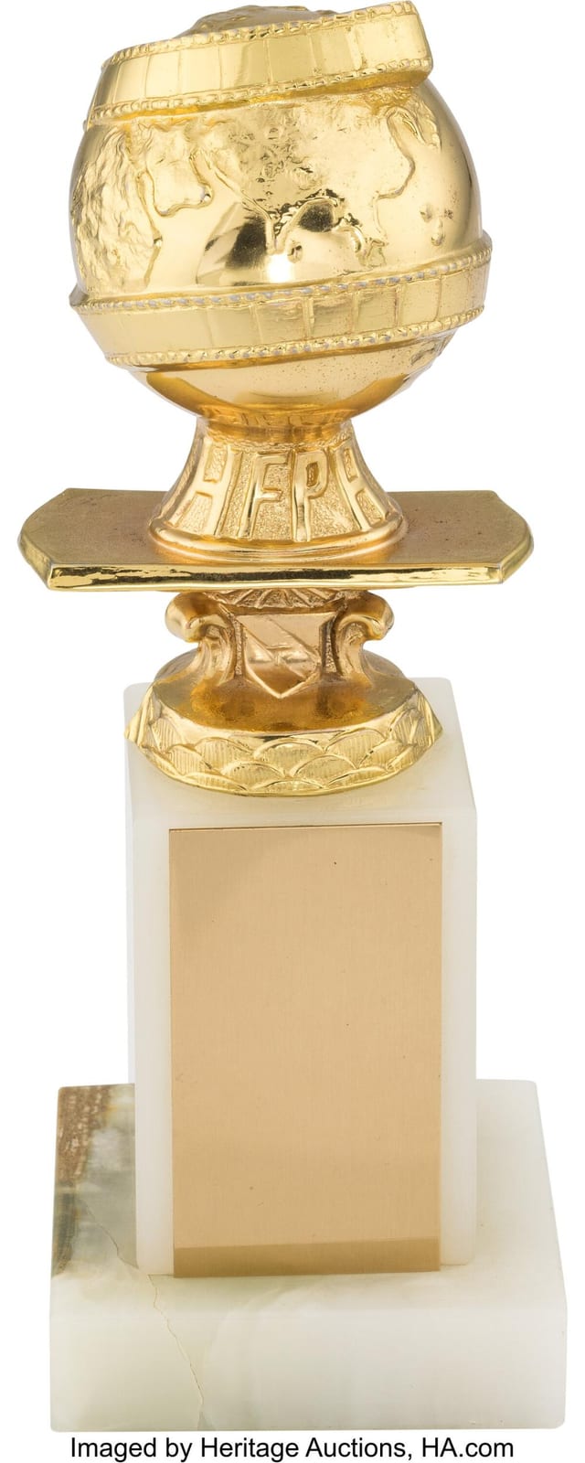 Unpresented Blank Golden Globe Award Trophy (circa 1960s). Vintage original tro sold by Heritage Auctions, lot 89142 — auction record photograph