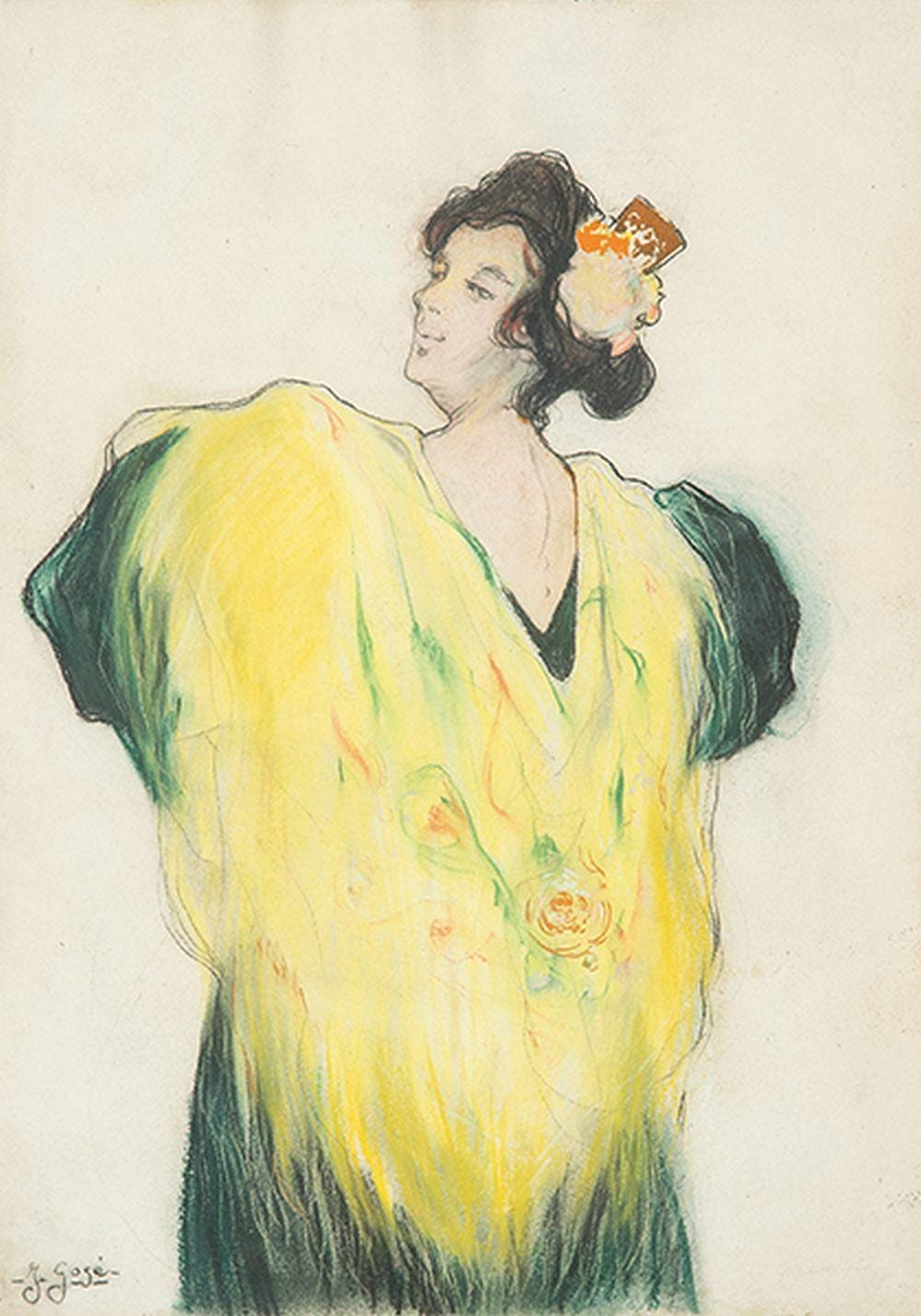 Francisco Javier Gosé comparable auction result: francisco javier gos chula with yellow mantilla