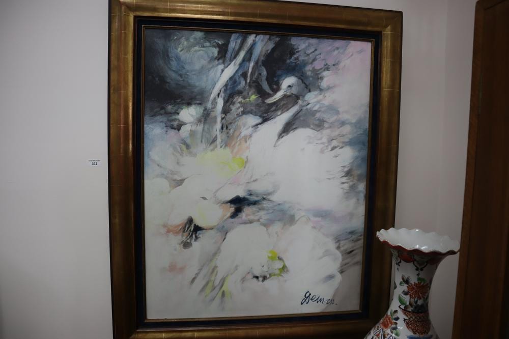Albert Deman comparable auction result: albert deman france 1927 1999 les cygnet oil o