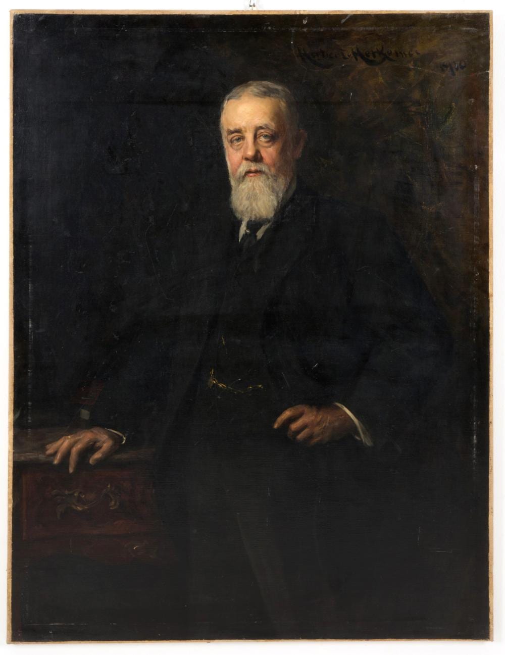 Hubert von Herkomer comparable auction result: hubert von herkomer painting portrait of a nobleman
