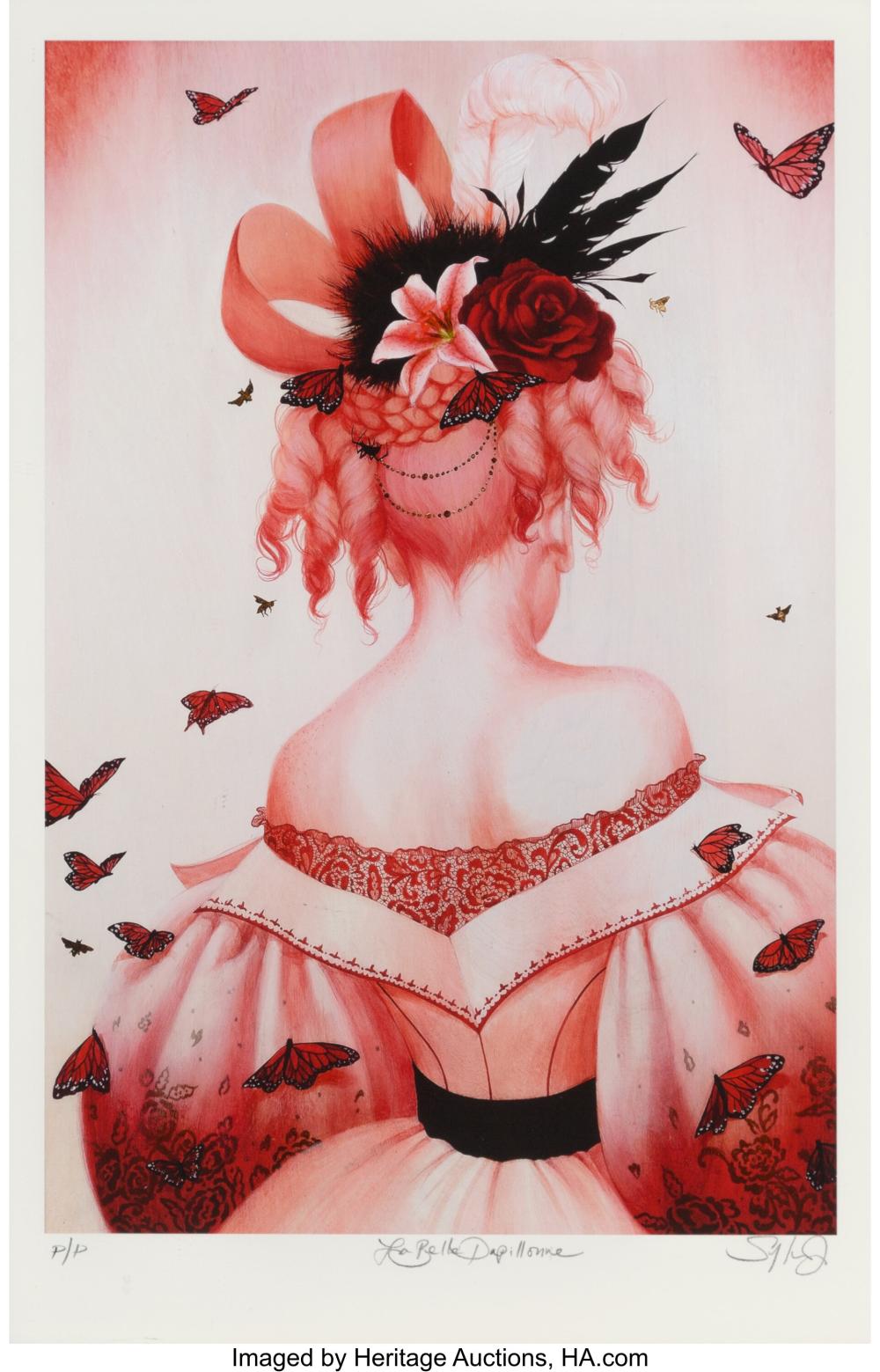 sylvia ji b 1982 la belle papillonne 2012 giclee print in colors on italian · Heritage Auctions · 2022-12-21 Sylvia Ji comparable auction result: sylvia ji b 1982 la belle papillonne 2012 giclee print in colors on italian