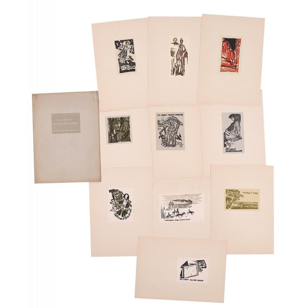carpeta de exlibris · Isbilya Subastas · 2022-12-19 Heinz Grave-Schmandt comparable auction result: carpeta de exlibris