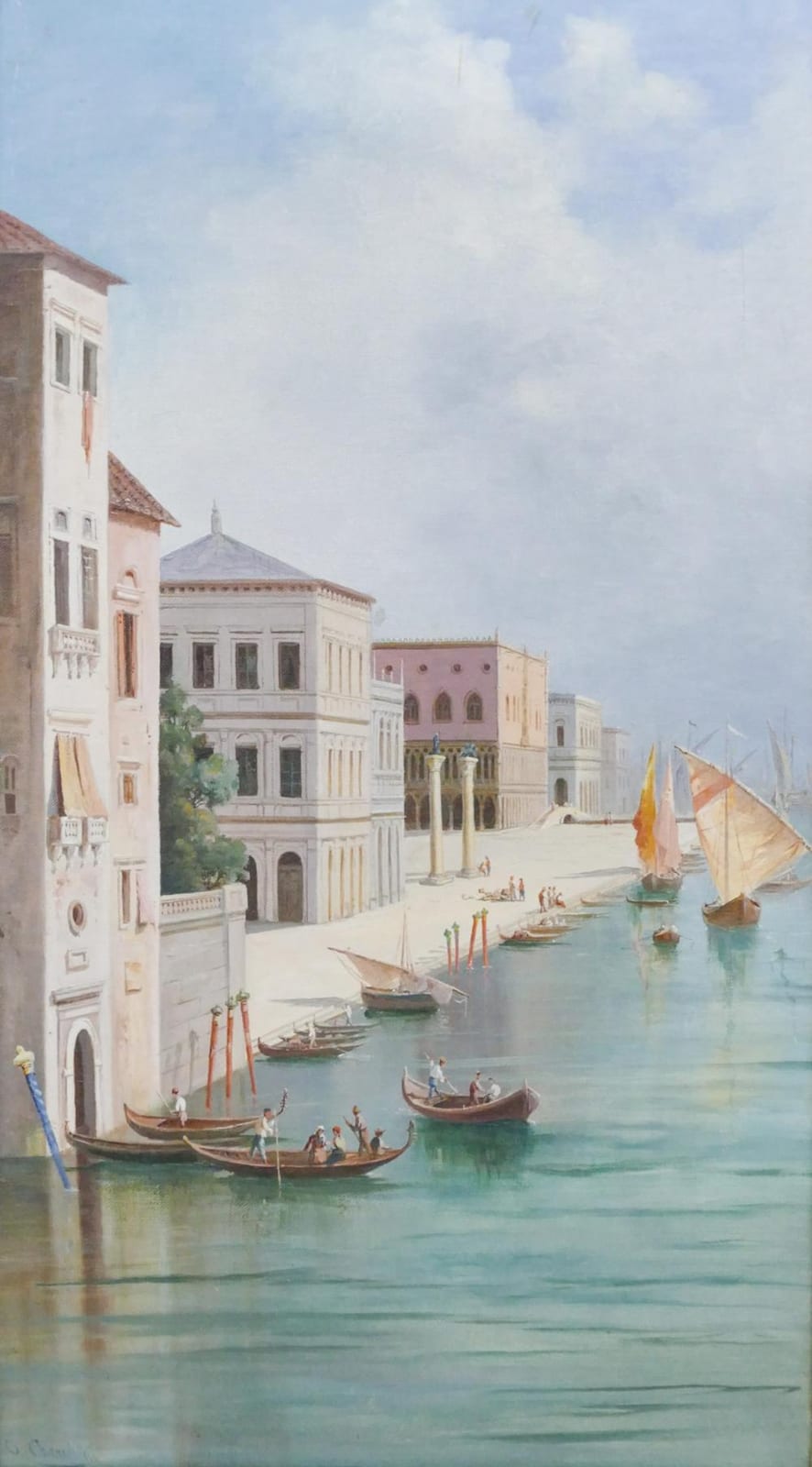 Andrea Cherubini comparable auction result: andrea cherubini view of venice oil on canvas