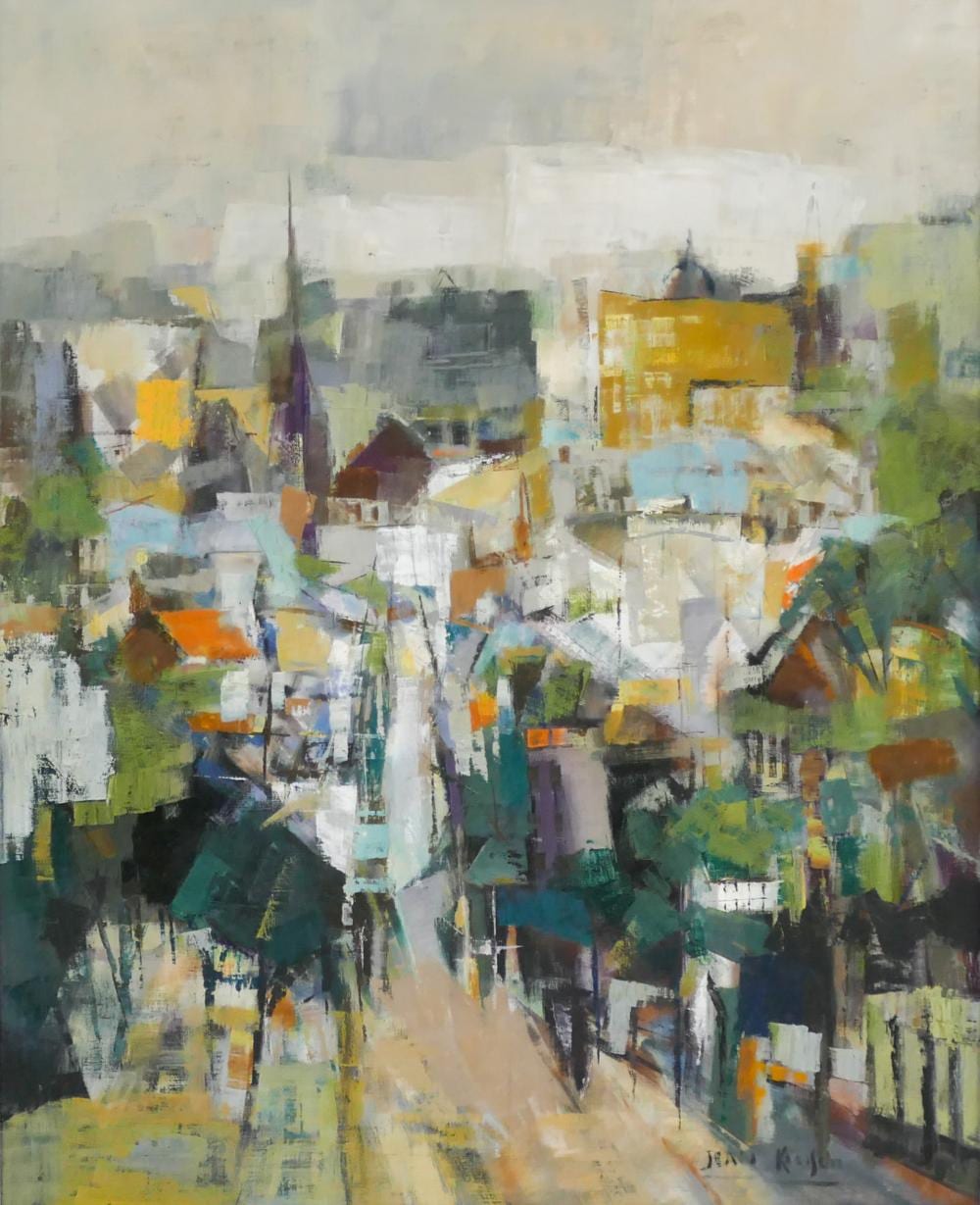 Jean Kalisch comparable auction result: jean kalisch cityscape oil on canvas