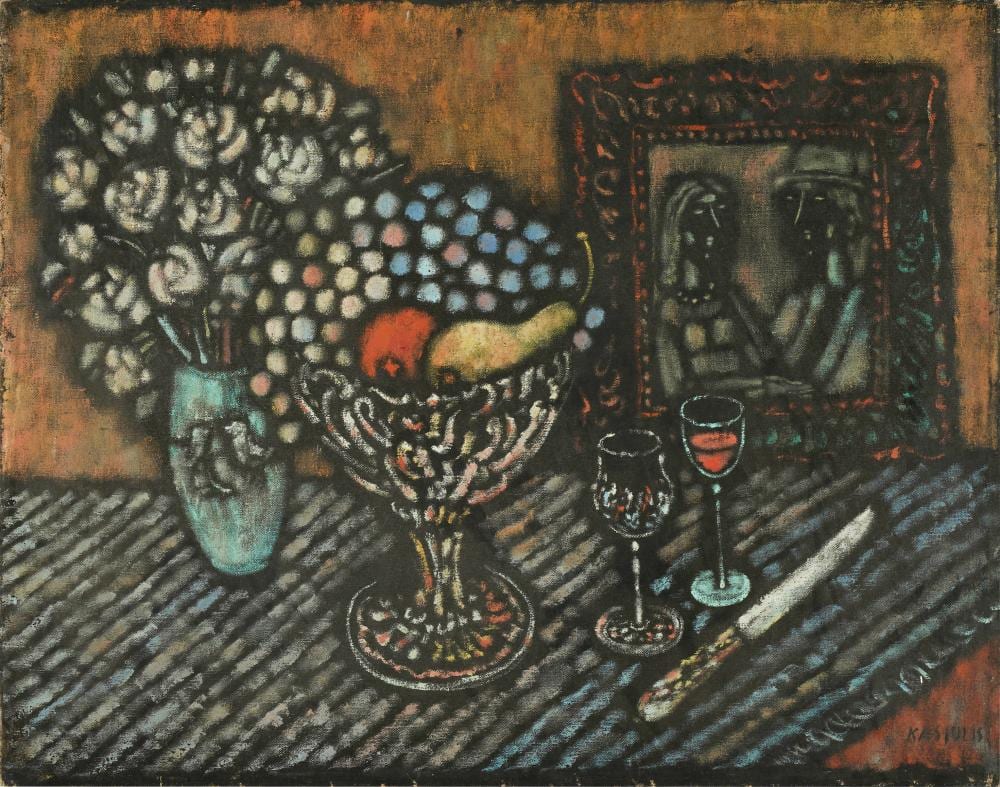 Vytautas Kasiulis comparable auction result: vytautas kasiulis 1918 1995 still life