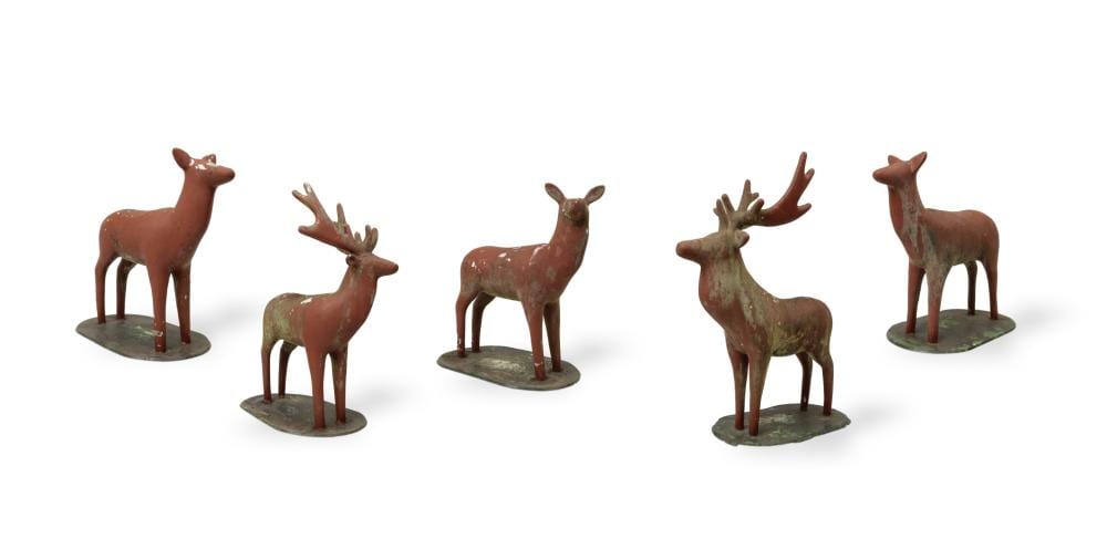 Nicholas Monro comparable auction result: nicholas monro british 1936 2022 a herd of painted fibreglass fallow deer 5