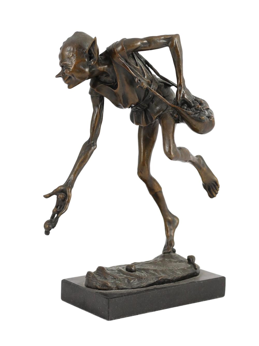David Goode comparable auction result: david goode british b 1966 a bronze figure snailmaker height 27cm
