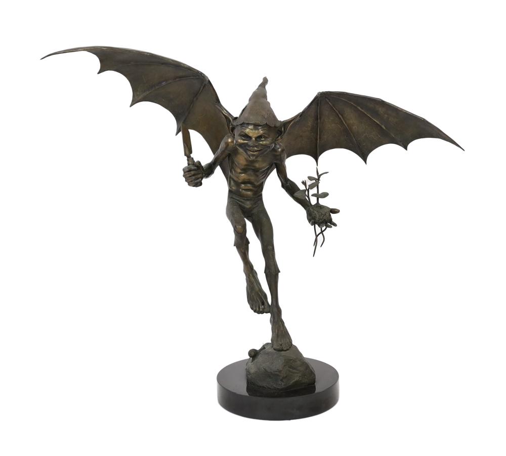 David Goode comparable auction result: david goode british b 1966 a very large bronze of sneakweed width 109cm height 103cm