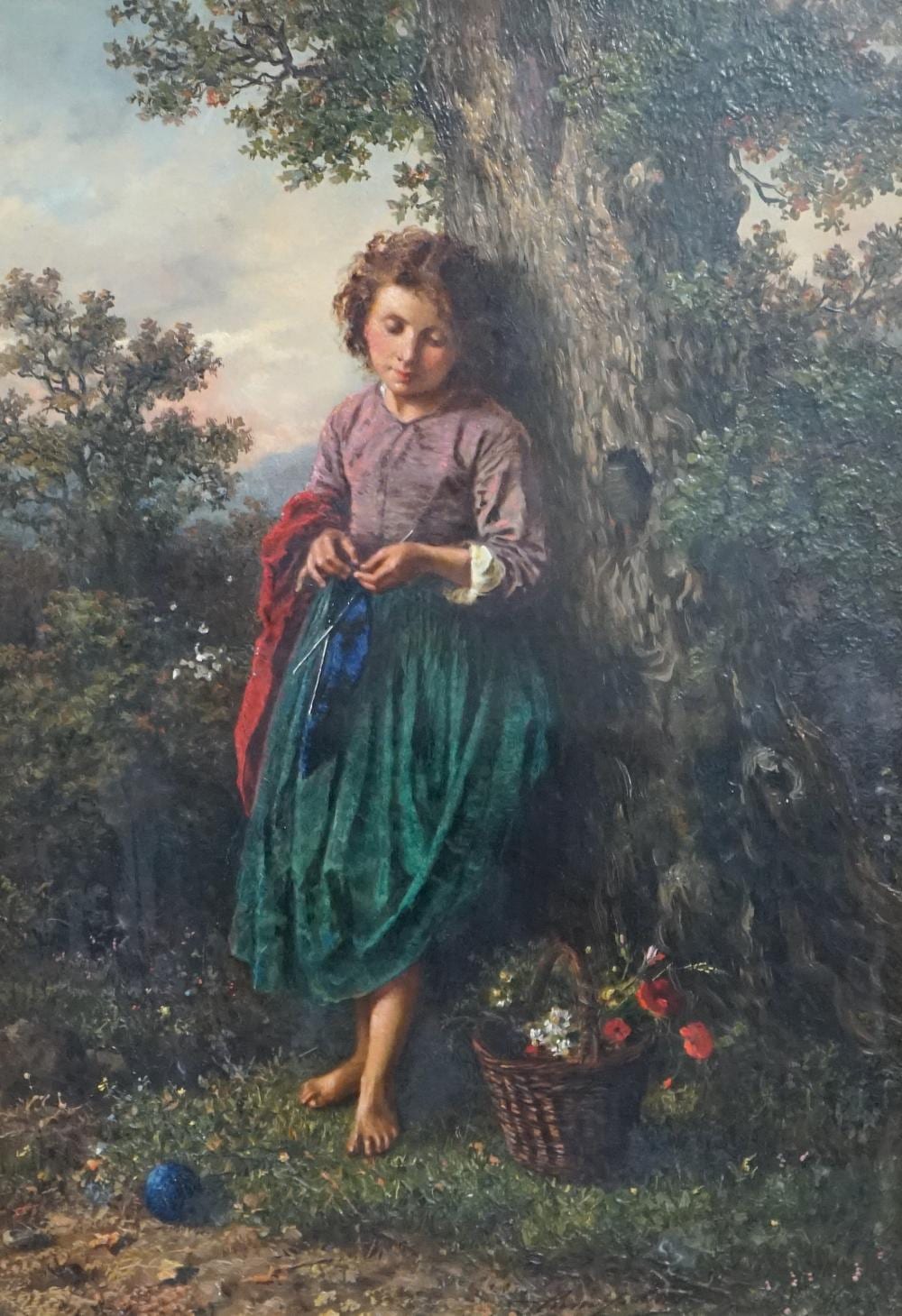 Henry Campotosto comparable auction result: henry campotosto belgian 1833 1910 young girls in summer and winter pair of oils on wooden panels 38 x 26cm
