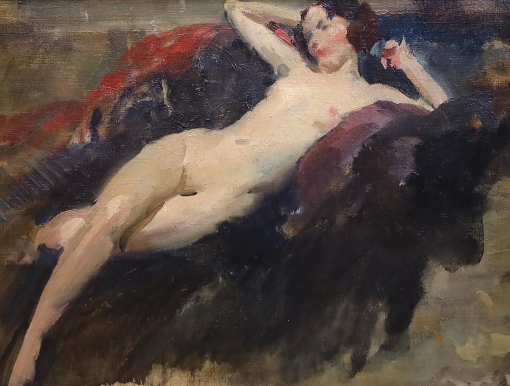 Walter Ernest Webster comparable auction result: walter ernest webster british 1878 1959 reclining nude oil on canvas 30 x 40cm