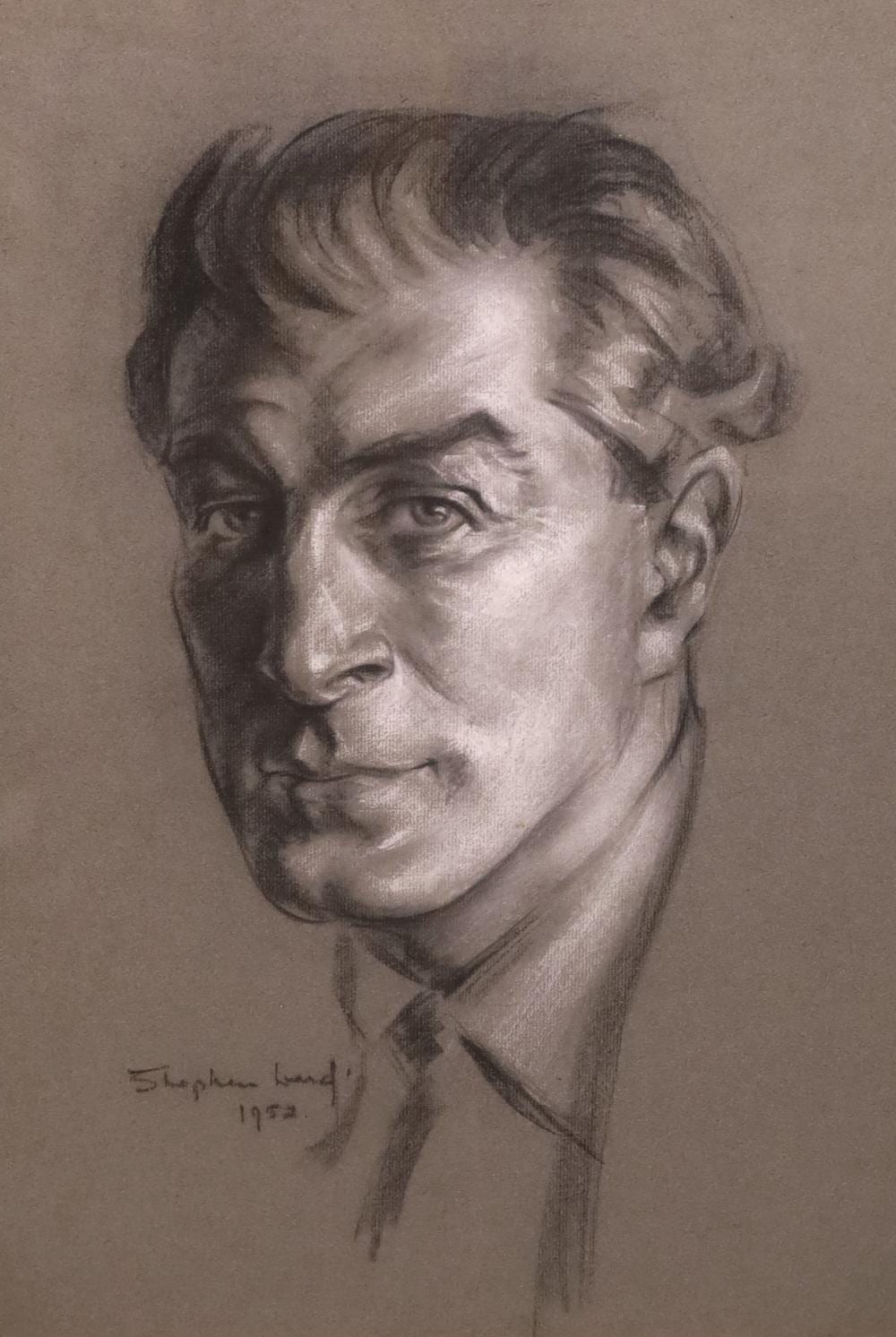 Stephen Thomas Ward comparable auction result: stephen thomas ward british 1912 1963 portrait of baron a high society photographer charcoal and chalk 56 x 39cm
