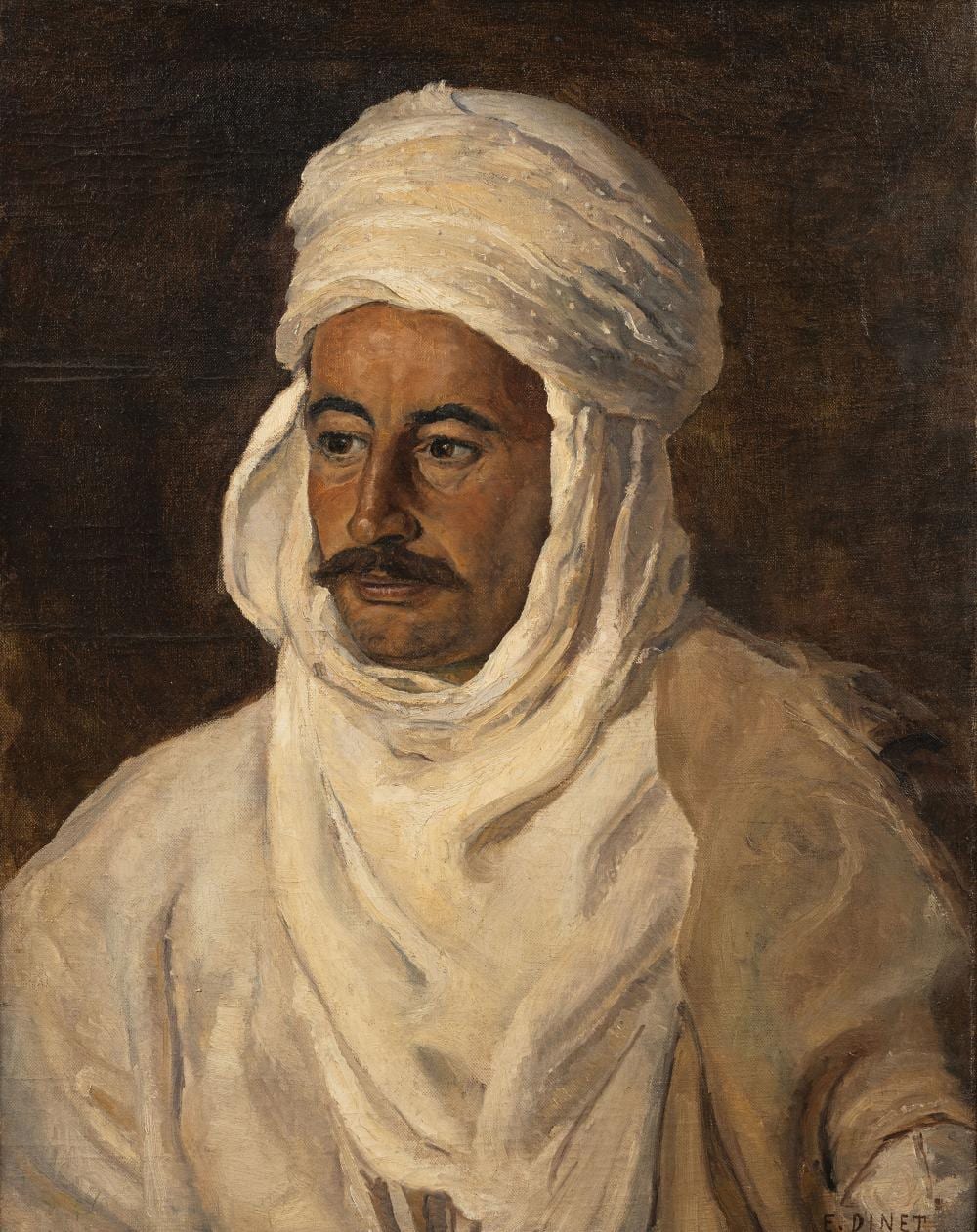 Etienne Dinet comparable auction result: etienne dinet paris 1861 1929 portrait of ahmed es seghir