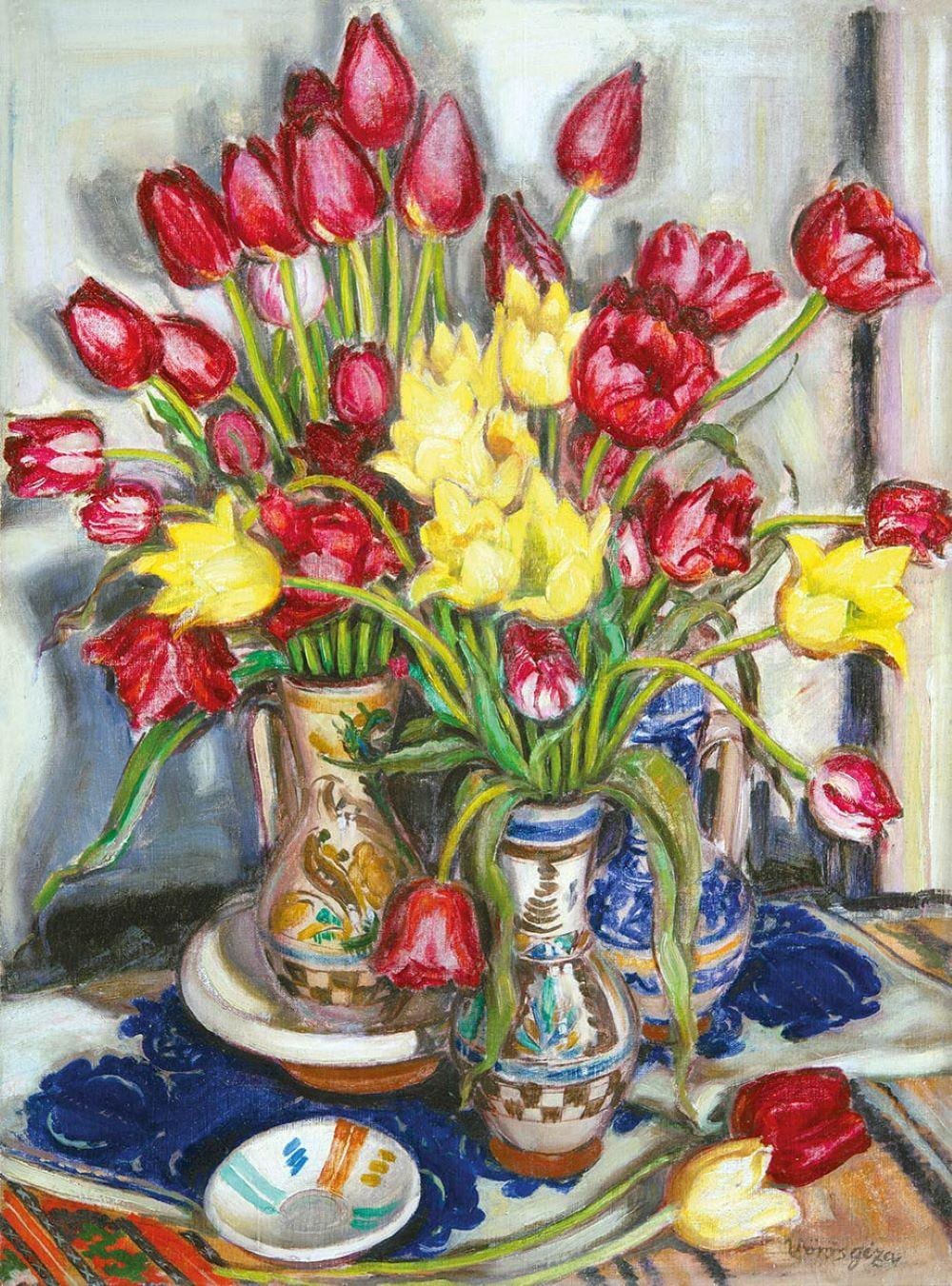 g za v r s 1897 1957 still life with tulips · Virág Judit Gallery · 2022-12-19 Géza Vörös comparable auction result: g za v r s 1897 1957 still life with tulips