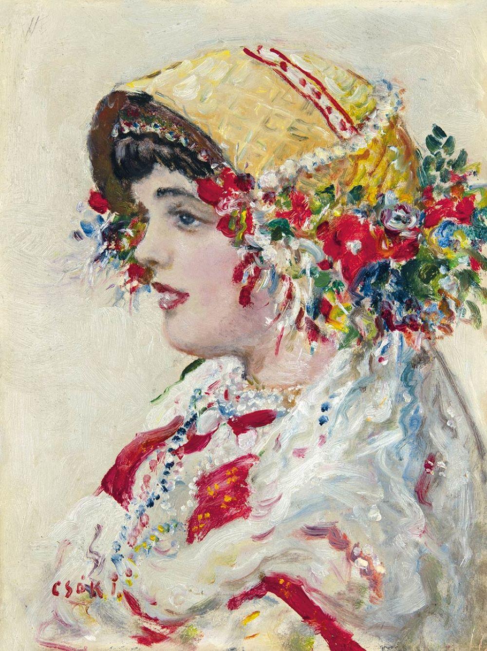 István Csók comparable auction result: istv n cs k 1865 1961 sokac girl