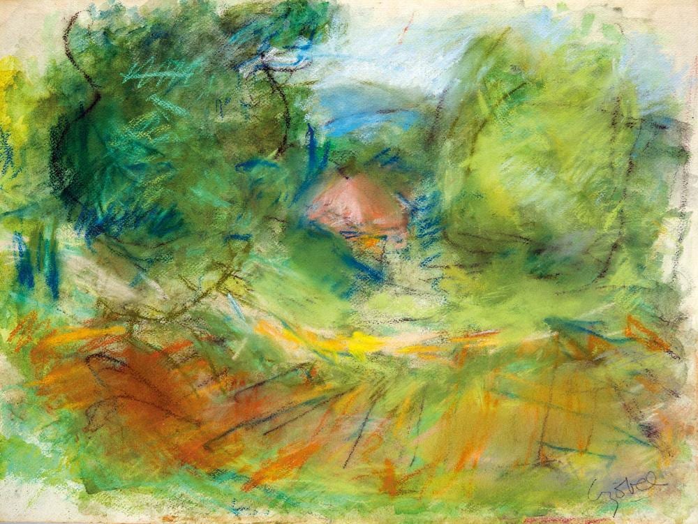 Béla Czóbel comparable auction result: b la cz bel 1883 1976 garden at szentendre