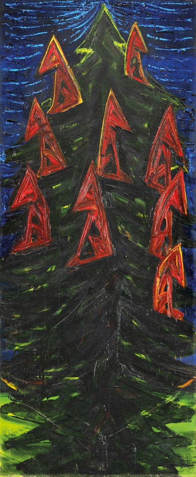 El Kazovszkij comparable auction result: el kazovszkij 1950 2008 christmas tree with nine wolves