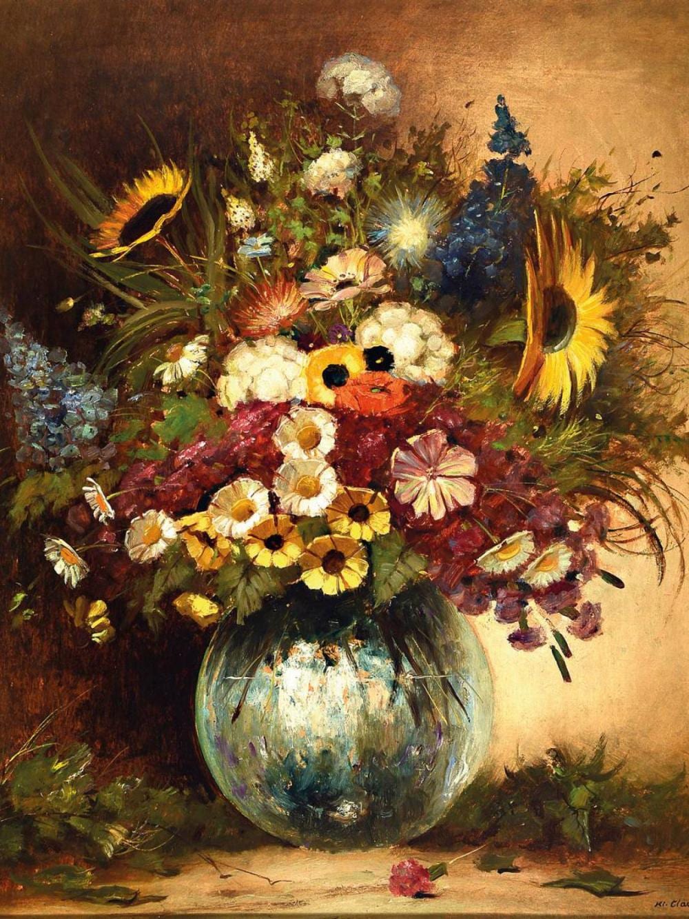 Claus Clausmeyer comparable auction result: klaus clausmeyer 1887 1968 d sseldorf floralstill life