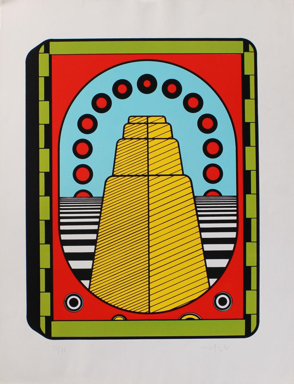Werner Nofer comparable auction result: werner nofer yellow pyramid signed and numbered