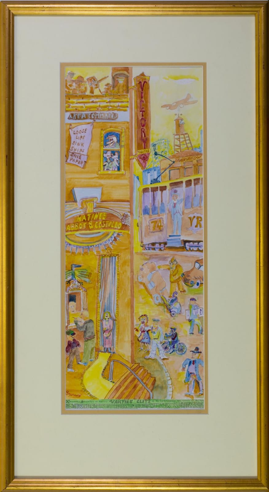 Ronald Greenaway comparable auction result: ronald greenaway 1932 2015 wartime glitz somewhere in st kilda 2001