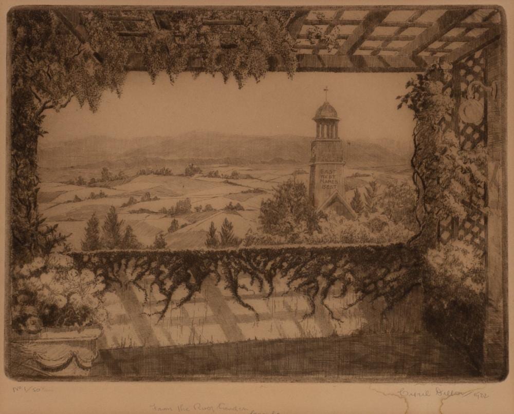 Cyril Dillon comparable auction result: cyril dillon 1883 1974 from the roof garden coombe 1922